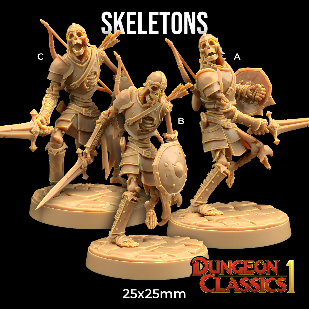 Skeletons | PRESUPPORTED | Dungeon Classics